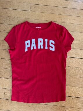 wild fable Red Crewneck Logo Tee